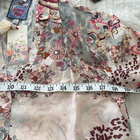 NWT JOHNNY WAS JUNGLE PAISLEY RASVANA BLOUSE - Picture 11 of 11